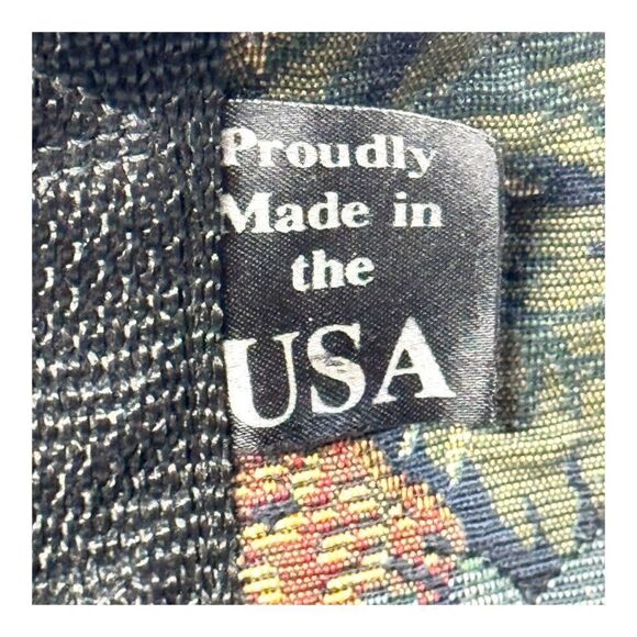 Vintage Rio Jungle Print Tapestry Weekender Luggage Duffel Bag With Black Straps - Picture 3 of 7